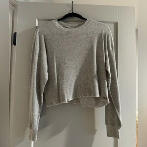 TNA grey waffle long sleeve